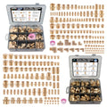 262PCS Brass Pipe Fittings Kit,1/8" 1/4" 3/8" 1/2" 3/4" NPT