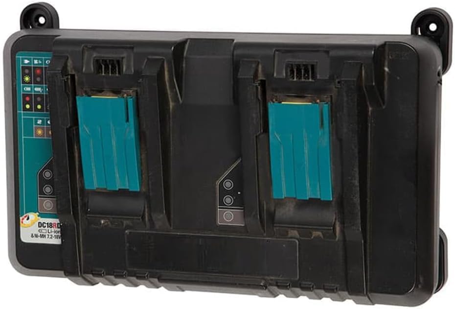 Universal Charger Mount - Power Tool Charger Holder - Universal Charger Wall Mount - Battery Charger Mount - Compatible with DeWalt, Milwaukee, Makita, & More - Injection Molded ABS Plastic