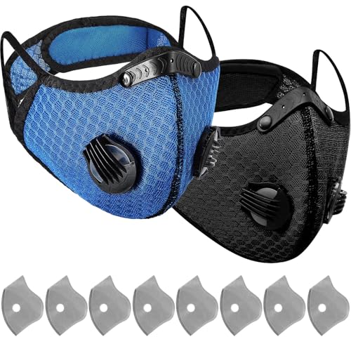 Threlaco Dust Mask Reusable - color: Black, Dark Blue