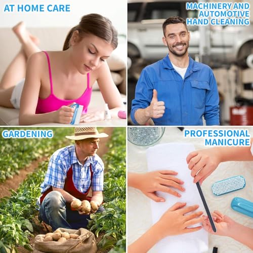 Konex Perfect-Grip Large Hand and Fingernail Brush. Hand Scrub Brush and Under Nail Cleaner. Best in Class Grip Finger Nail Brush to Clean Under Nails 4" X 2-1/4" X 1-1/2" (Pack of 3) - color: Pack of 3