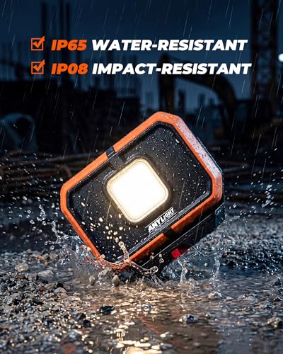 Rechargeable Work Light, 2000LM Magnetic Work Light with 4 Lighting Modes - color: Orangish
