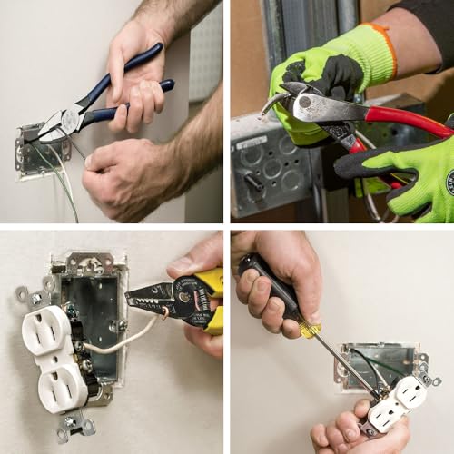 Klein Tools 92906 Tool Set, Basic Kit has Klein Hand Tools for Apprentice or Home: Pliers, Wire Stripper / Cutter, Screwdrivers, 6-Piece - style: Tool Set