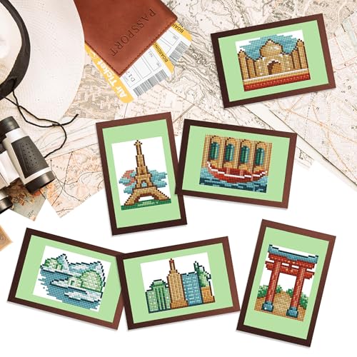 DIAMOND ART CLUB Mini Dazzles - Around the World Part 1 Diamond Art Kits - color: Around the World Part 1