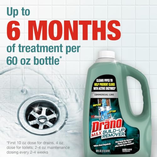 Drano Max FlowGuard Build-Up Remover, Probiotic, Enzyme Drain Cleaner, 60oz - size: 60 oz (Pack of 1)