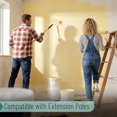 Bates- Paint Roller Kit, 11 Pack, 9 Inch Roller Frame with 10 Microfiber Roller Covers, for Walls, Ceilings, Floors and Home Painting - size: 11 Pcs
