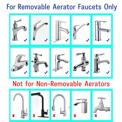 Faucet Aerator Adapter, M16.5 Male to 55/64" Male Adapter(M16.5-M22) - color: Silver, size: M16.5-M22