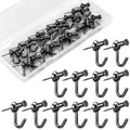 Hotop 30 Pieces Pin Hooks Push Pin Hangers, 20 lbs Push Hanger, Picture Hanging Nails for Home Office Fabric Wall Wooden(Modern Style,Black) - color: Black, style: Modern Style