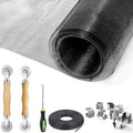 King&Charles Window Screen Replacement, 6in1 Window Screen Door Repair Kit - color: Black, size: 59"×106"