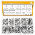 245 Pieces M5 Machine Screws Nuts Washers Set, Sutemribor M5 x 6/8/10/12/16/20/25mm Phillips Pan Head Machine Screws Nuts Washers Assortment Kit, 304 Stainless Steel, Fully Threaded - size: M5, style: Phillips Pan Head