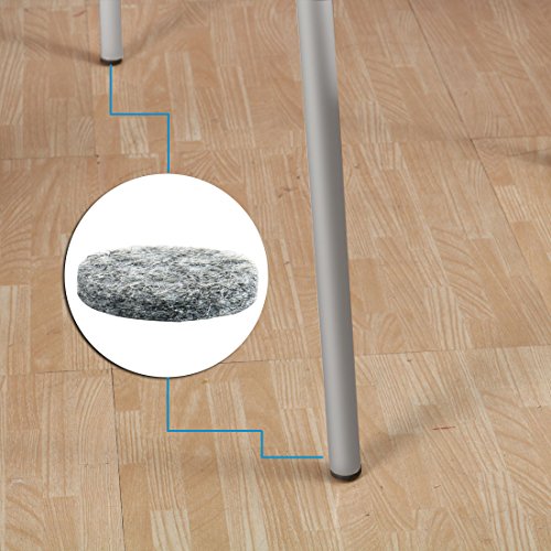 uxcell Furniture Pads Round Self-Stick Non-Slip Anti-Scratches Felt Pads Floors Protector 15mm Dia 40pcs for Home Gray - color: Grey