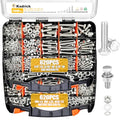 KADRICK 1240PCS Stainless Steel Hex Bolt Assortment Kit,SAE & Metric Set - size: 1240Pcs Stainless SAE & Metric HEX