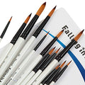 Falling in Art 12 PCS Professional Round Paint Brushes Set - size: 12 Pcs Round Nylon