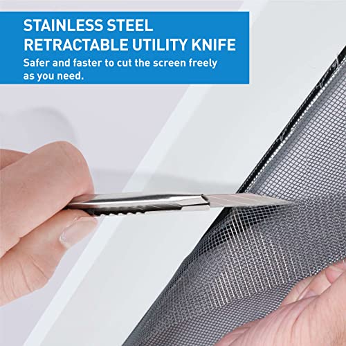 Window Screen Repair Kit, 5 in 1 Screen Roller Tool for Windows or Doors - size: 5 in1 Screen Repair Kit