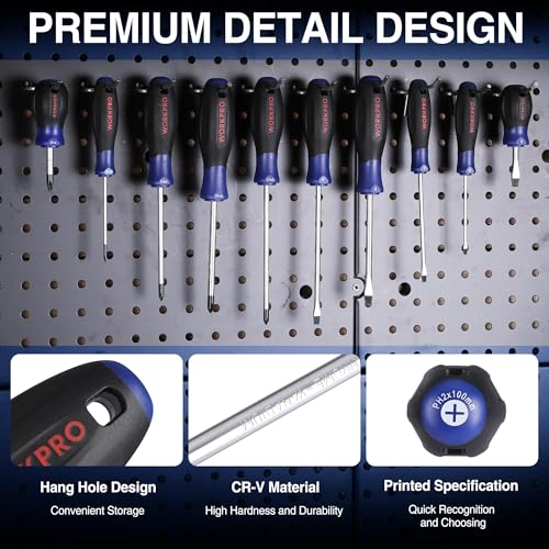 WORKPRO 10-Piece Magnetic Screwdriver Set with Pouch