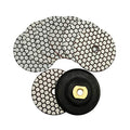SHDIATOOL Dry Diamond Polishing Pads 4 Inch Set of 7 Pieces Plus a Rubber Backer for Granite Marble Stone Sanding Pads - style: Mixed Grits+R backer
