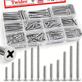 Twidec/102PCS Machine Screw Kit,304 Stainless Steel #6-32#8-32 Electrical Long Outlet Screws Phillips Flat Head Electricians Screws 5/8 to 2 inch for Wall Plate Switch, Receptacles Mounting Screw - size: #6-32 #8-32 Assorted Sizes, style: SS Flat Head