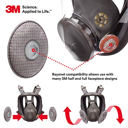 3M P100 Advanced Respirator Filter 2297, NIOSH Approved, 1 Pair