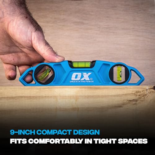 OX Pro Magnetic Torpedo Level 9 in Die Cast Aluminum 3 Vial