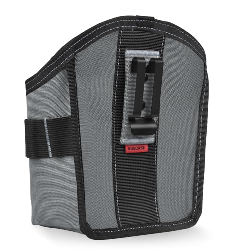 Tool Pouch Nails Screws Bag with Belt Clip (XL, Gray) - color: gray