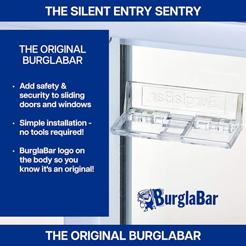 Burglabar 2 Pack Additional Security for Sliding Patio Doors and Sliding Glass Windows.