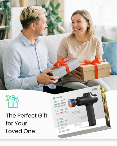 Massage Gun with Heat and Cold, Deep Tissue Percussion Massager Gun