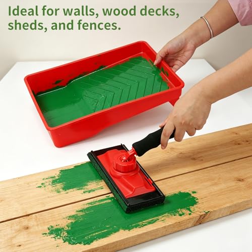 10-Piece Paint Edger Tool Kit with 360° Handle & Extension Poles