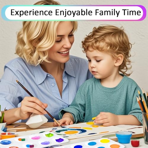 3 PCS Rectangular Paint Tray Palettes for Kids,Plastic Paint with 8 Wells - color: 3pcs White
