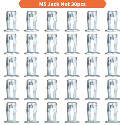Jack nut Installation Tool Set Hand Thread Insert Jacknuts with Tool Kit - size: M5 Nuts-30PCS