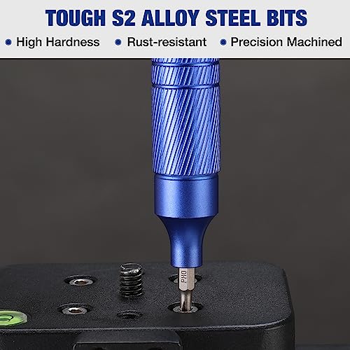 WORKPRO 24 in 1 Multi Bit Mini Screwdriver Set Magnetic, Blue - color: Blue