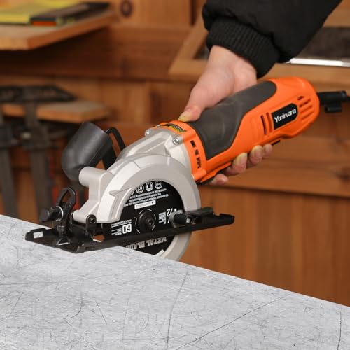 Yunirvana 710W Corded Mini Circular Saw,5200RPM Electric Circular Saw