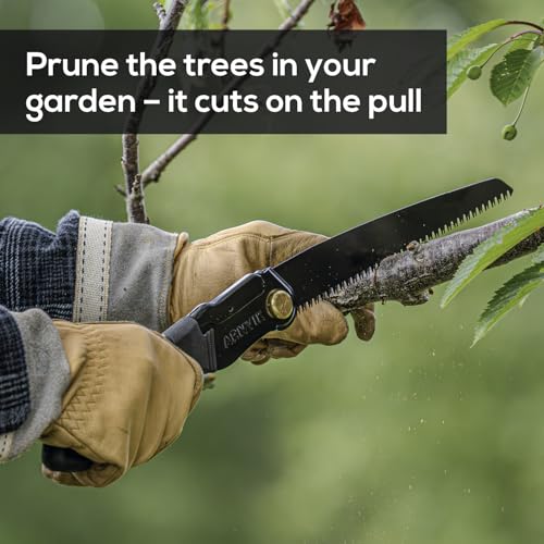 Nordic Pruning Saw for Gardening & Folding Saw Bushcraft - Arnvik - 8 Teeth per Inch - 8 in Hardened SK5 Steel Blade for Wood - For Cutting Trees in Your Garden or Firewood when Camping - style: Saw