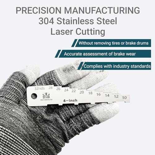 The 4" Brake Pad Measuring Tool,Brake Drum Wear Detection Gauge in 32nds - size: 4"-32nds