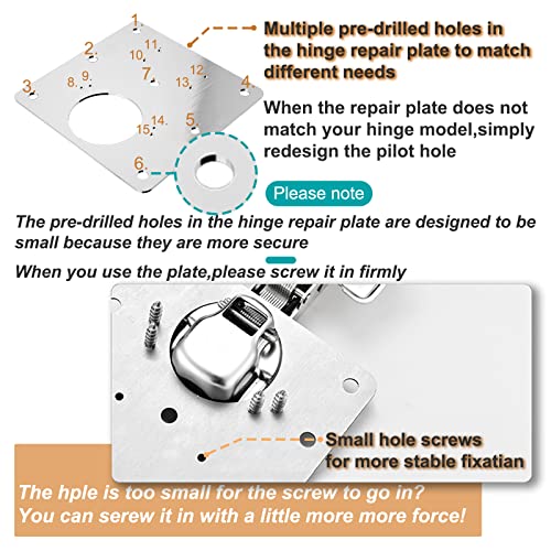 Cabinet Hinge Repair Plate Hinges Repair Fixing Plates Cabinet Repair Board - size: Large & Small