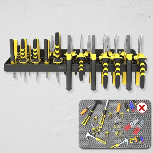 UNITEDPOWER Pliers Holder, Wall Mount Storage Rack Organizer for Workshop, Shed, Garage, Home, Stores up to 12 Pliers or Small Tools - style: Pliers Holder