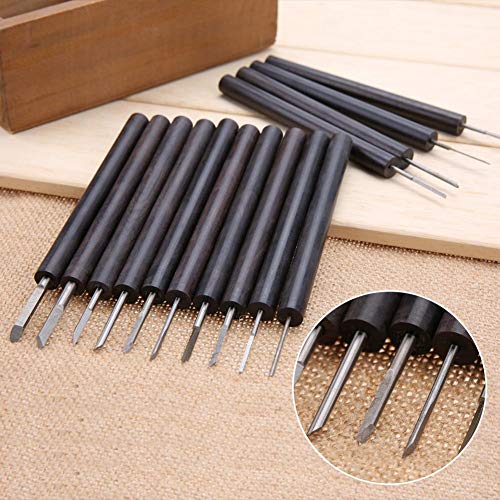 14Pcs Hand Carving Knife, Wood Carving Chisel Set DIY Woodworking Olive Nut Walnut Engraving Tool Set