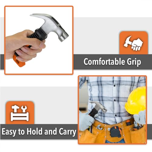 Mr. Pen- Claw Hammer, 8oz, Orange, Magnetic - color: Orange