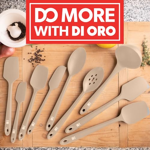 DI ORO Silicone Spoonula - Spoon Spatula, 600F Heat Resistant, Clay - color: Clay