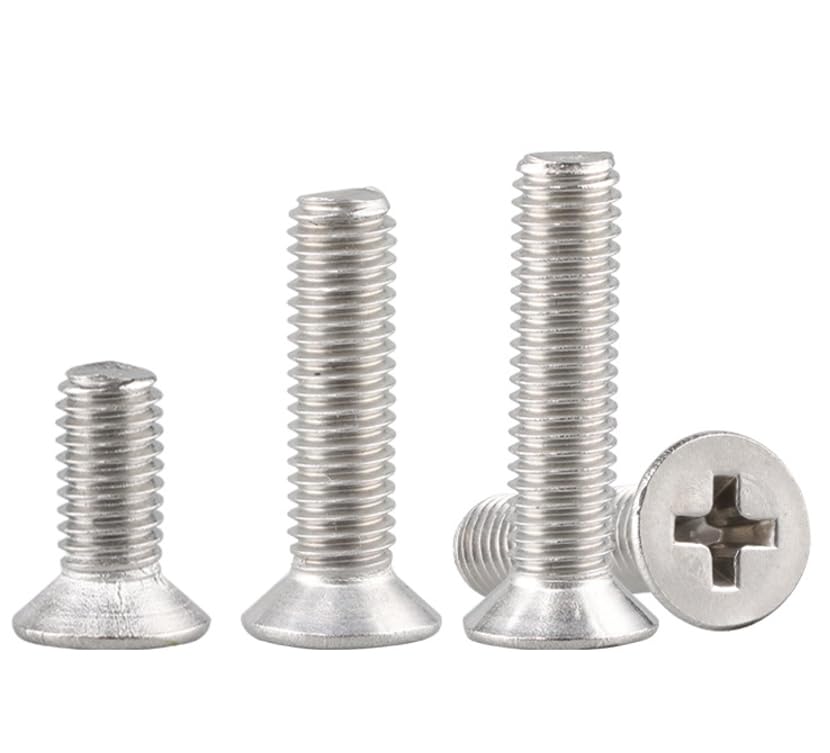 100pcs M2.5-0.45x8mm Phillips Flat Head Machine Screws, Stainless Steel 304 (18-8), UNC Coarse Thread, Countersunk Head Machine Screws - size: M2.5-0.45x8mm(100)