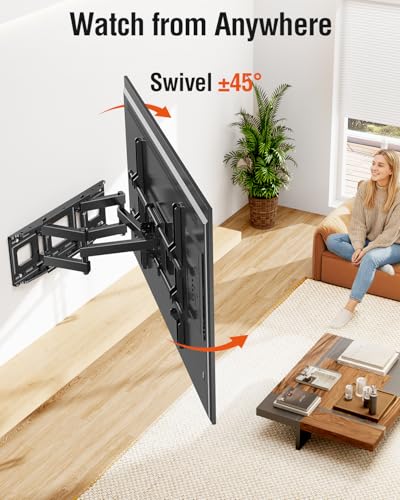 ELIVED Full Motion TV Wall Mount for Most 42"-82" TVs up to 110 lbs - size: TV 42-82", Full Motion