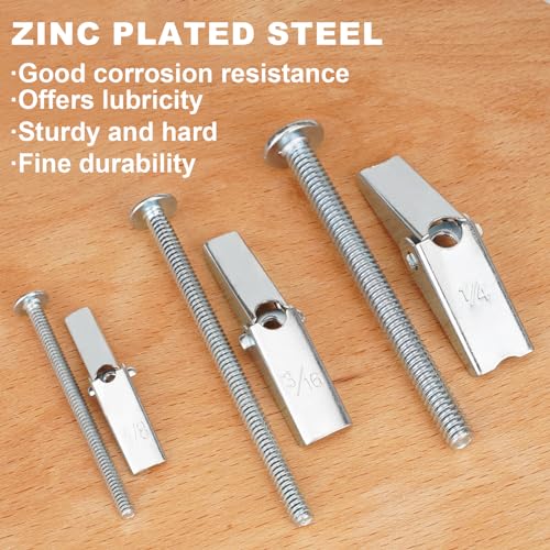 50 Pcs 1/8 Inch Heavy Duty Metal Drywall Anchors Kit - size: 1/8"-100pcs(50sets)