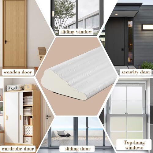9.8 Ft White Wedge Door Frame Seal Strip - color: White, size: 9.8 Ft