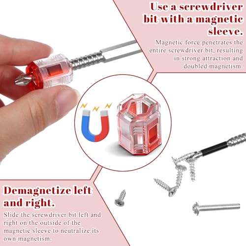 8pcs Drill Bit Magnetizer Screwdriver Magnetizer for Impact Drivers
