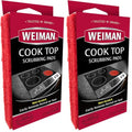 Weiman Cook Top Scrubbing Pads – Gently Clean and Remove Burned-on Food from All Smooth Top and Glass Cooktop Ranges, 3 Reusable Pads (Pack of 2) - size: 3 Count (Pack of 2)
