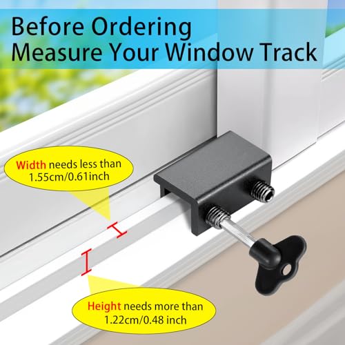 ZRFCXE Window Locks, Fits Horizontal & Vertical Sliding Windows (12 Pack) - color: Black, size: 12 Pack
