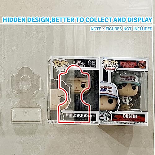 YODAR 10 Pack Acrylic Floating Shelves for Funko Pop in-The-Box Figures, Display Case for Boxed Characters, Wall Mounted Shelf with Mounting Kit, Perfect for Decoration & Storage