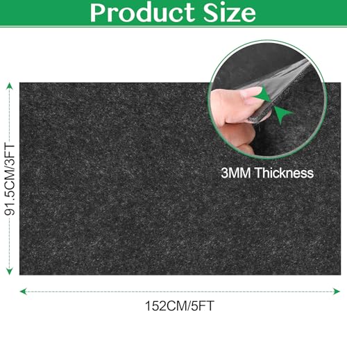ToLanbbt Outdoor Storage Shed Floor Mat, 5 x 3 FT Waterproof Carport Mat, Washable Furniture Pad with Non Slip Backing for Dust, Oil, Protection, Storage Shed Not Included - size: 5 x 3 FT
