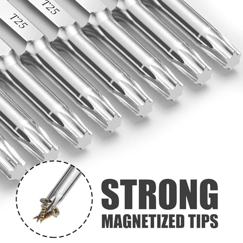 NAUIX 10PCS T25 Torx Bit Set, 2" Long - style: T25