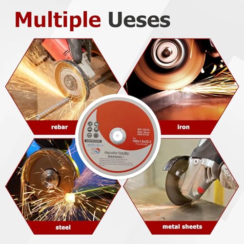 25 Pack 7"x1/16"x7/8" Cut-Off Wheel - Metal & Stainless Steel Cutting Discs - size: 25pcs 7"*1/16"*7/8"