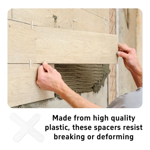 500 PCS 1/8 Inch Tile Spacers, High Quality Plastic Cross Leveling System, Accurate Floor & Wall Ceramic Tile Alignment Tools for DIY and Professional Installation, Consistent Gap Width - size: 1/8 Inch