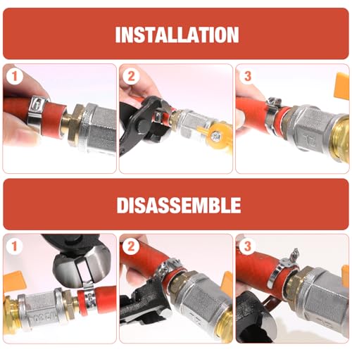 AKIHISA 360Pcs 16 Sizes Single Ear Hose Clamps, 5.3-36.1mm Stainless Steel_304 Crimp Hose Clamps Cinch Rings Assortment Kit for Automotive, Pipe, Plumbing - size: 360Pcs (5.3-36.1mm)